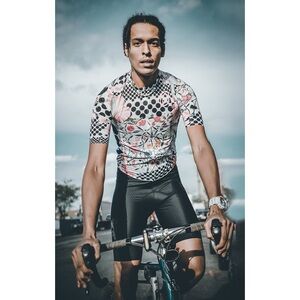 Men's Stylish Floral Cycling Jersey